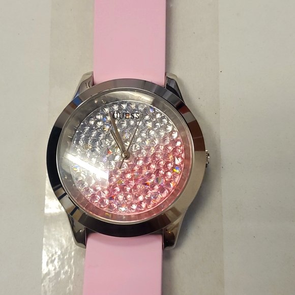 Guess Women's CRUSH Pink and Silver Stone Dial Watch - Picture 3 of 9